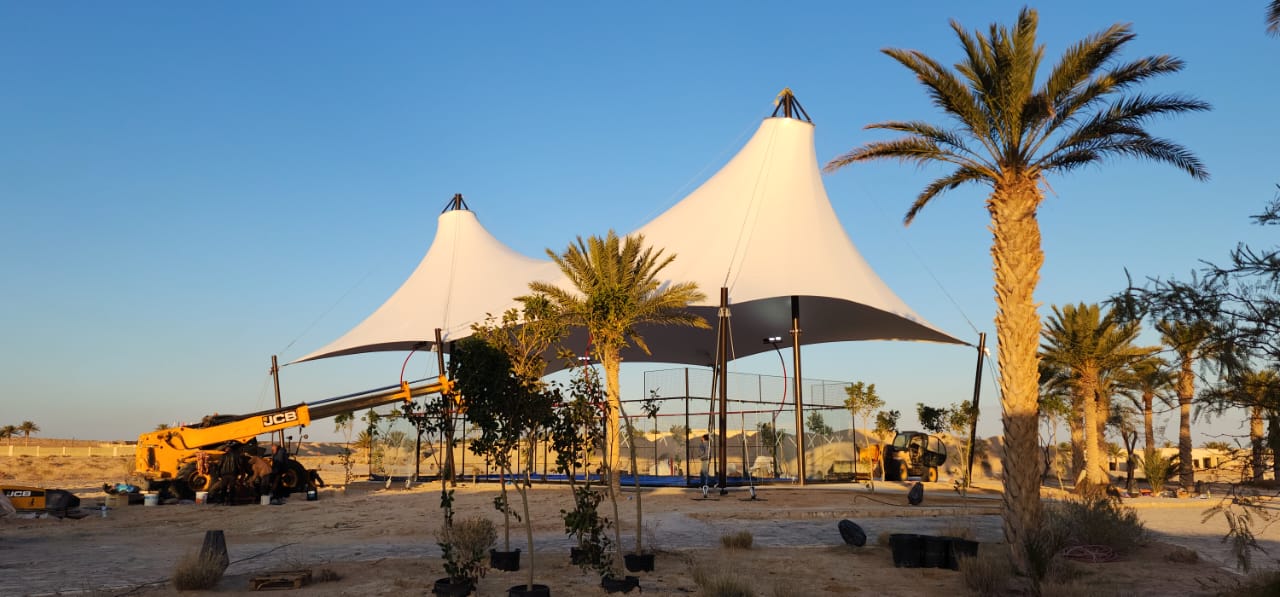 Padel Court Canopy — The Mora Hotel, Tunisia